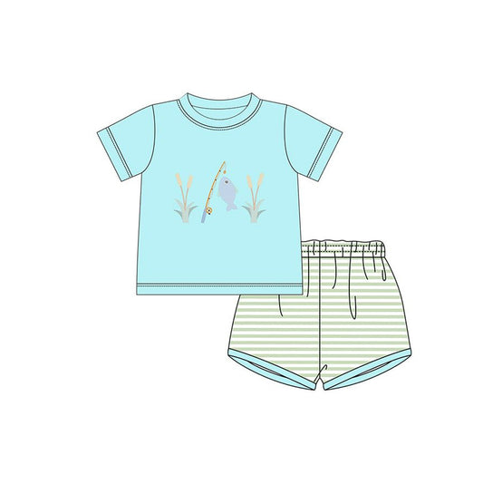 pre order go fishing boy shorts set