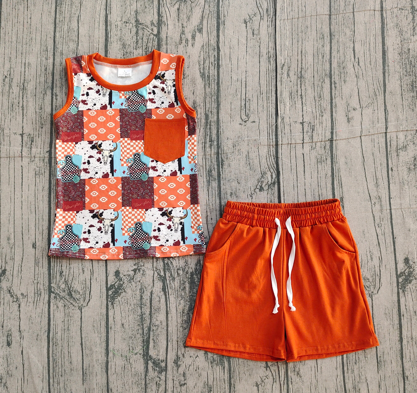 pre order howdy tank shorts set