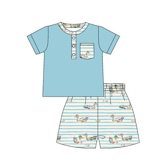 pre order duck print boy shorts set