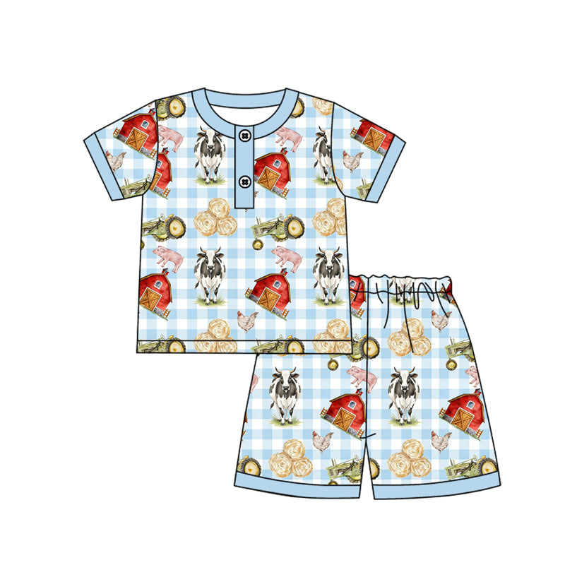 pre order farm life boy shorts pajama set