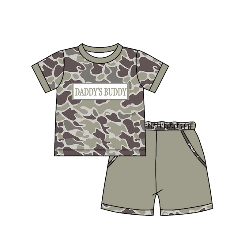 pre order daddy's buddy shorts set summer boy clothes