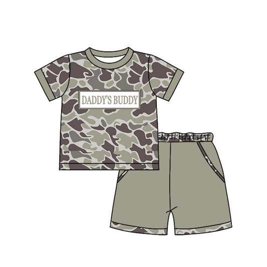 pre order daddy's buddy shorts set summer boy clothes
