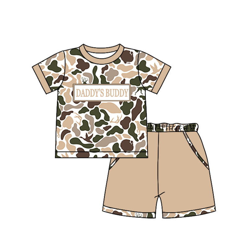 pre order daddy's buddy shorts set summer boy clothes
