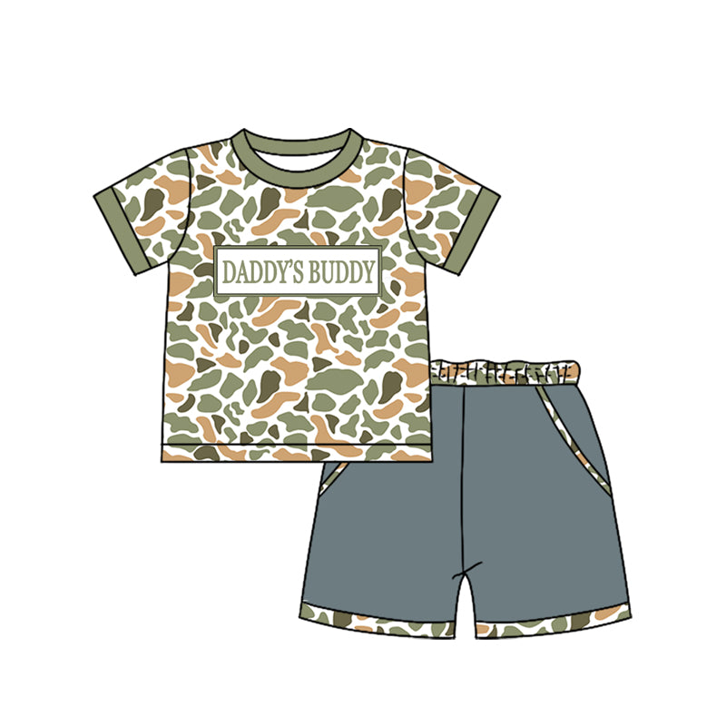 pre order daddy's buddy shorts set summer boy clothes