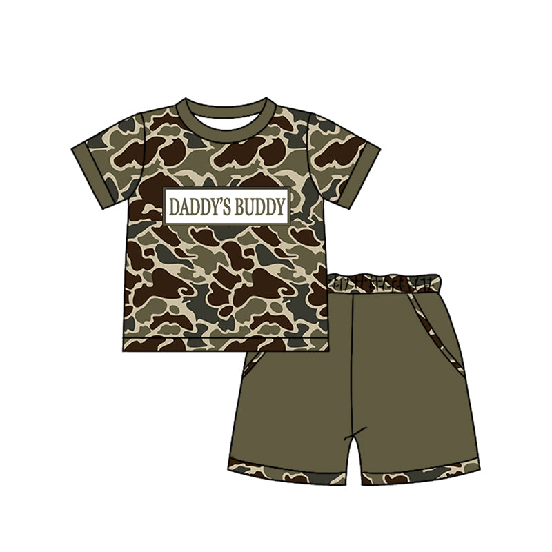 pre order daddy's buddy shorts set summer boy clothes