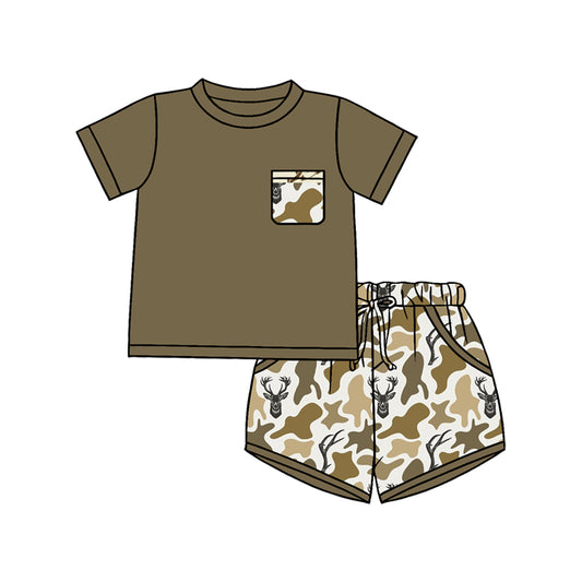 pre order hunting shorts set baby boy clothes