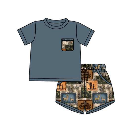 pre order hunting shorts set baby boy clothes