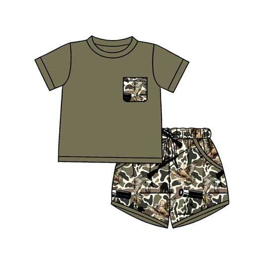 pre order hunting shorts set baby boy clothes