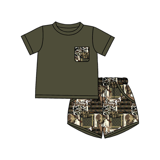 pre order hunting shorts set baby boy clothes