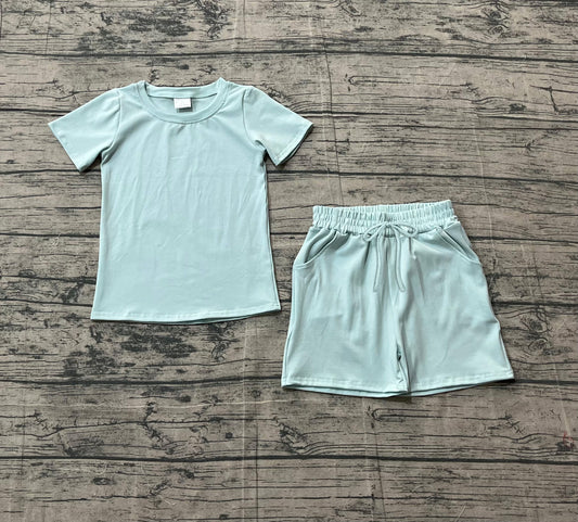 pre order solid color boy shorts set