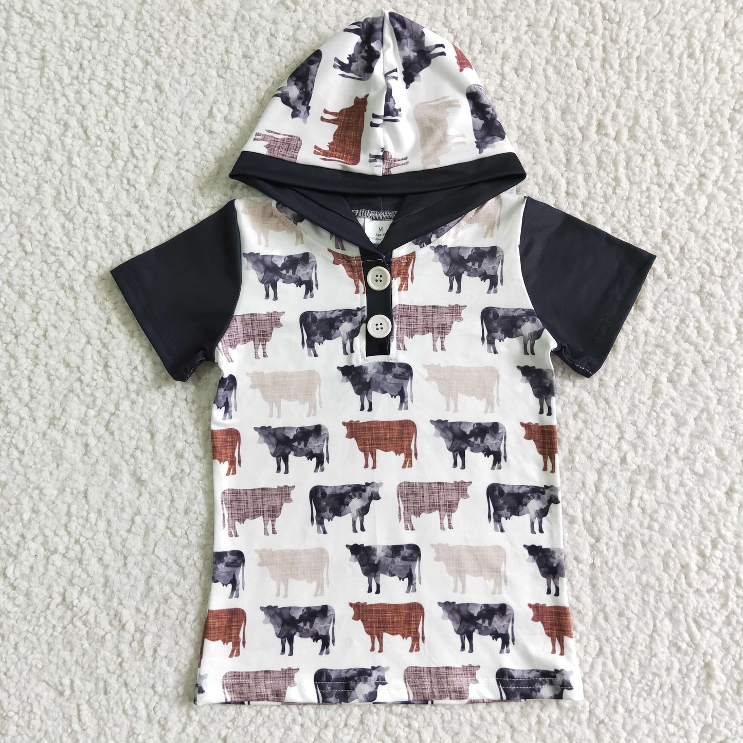 cow print hoodie t shirt