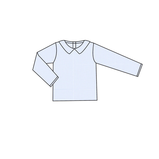 pre order boy blue gingham shirt