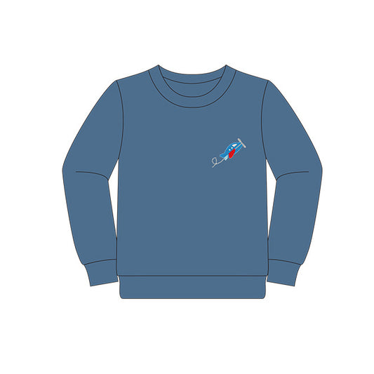 pre order Fish Hook Sweatshirt, Blue