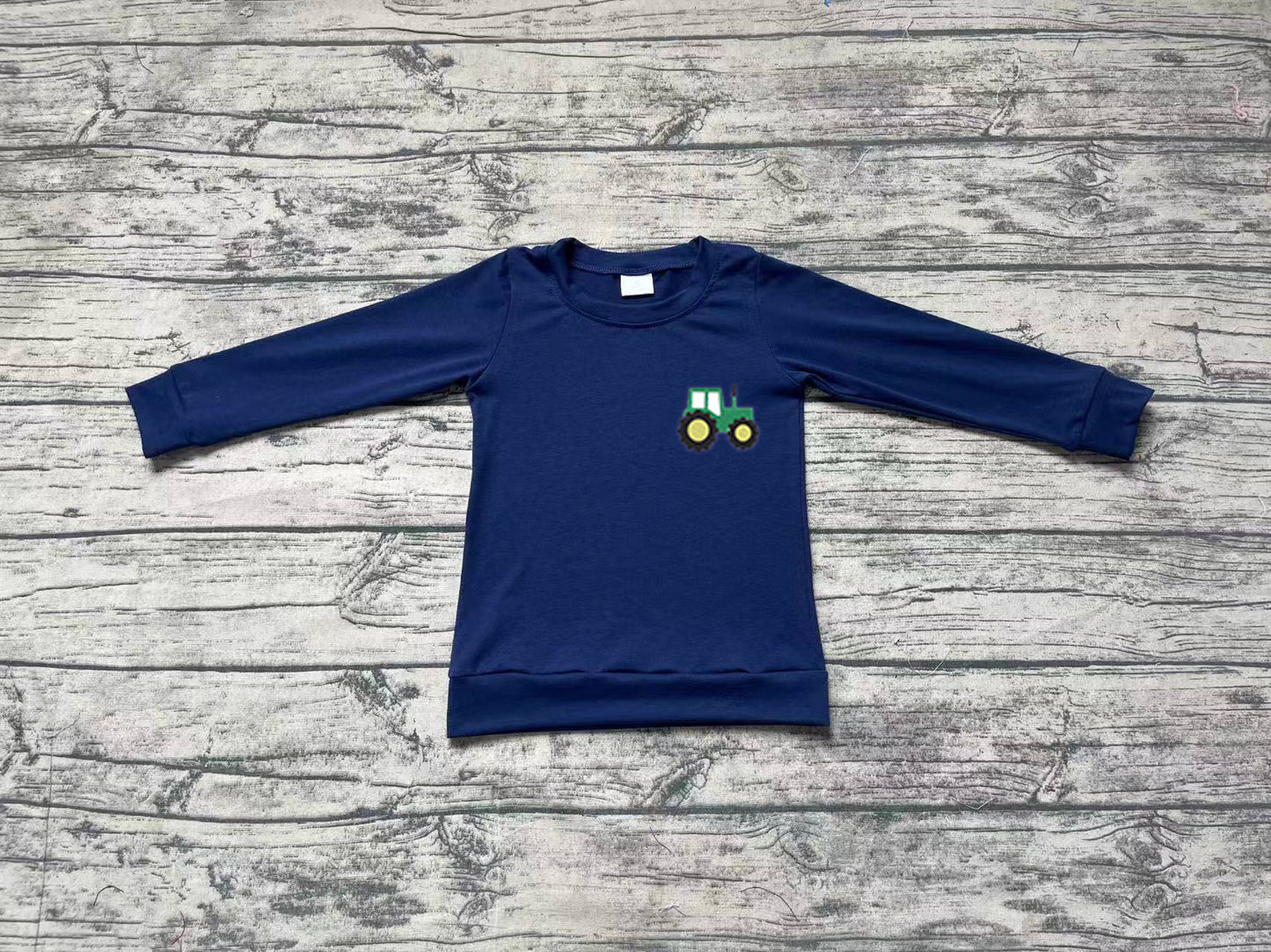 pre order Tractor Time Sweatshirt, Navy (will do embroidery)