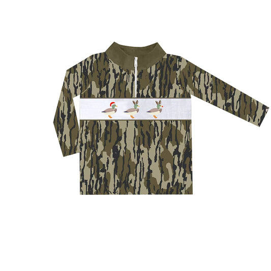 pre order kids camo zip up pullover