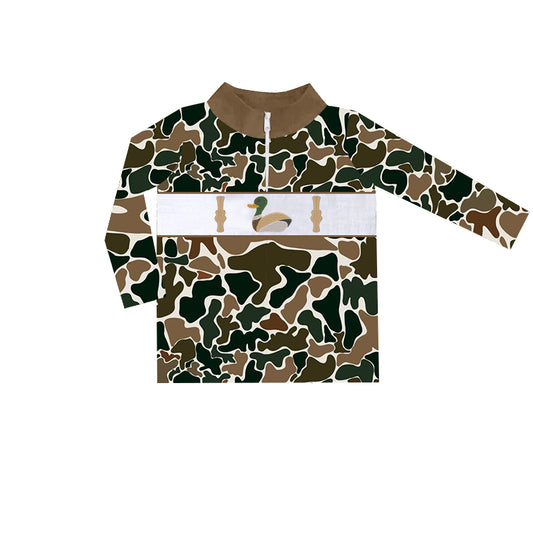 pre order kids camo zip up pullover