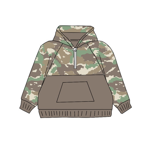 pre order kids green camo hoodie