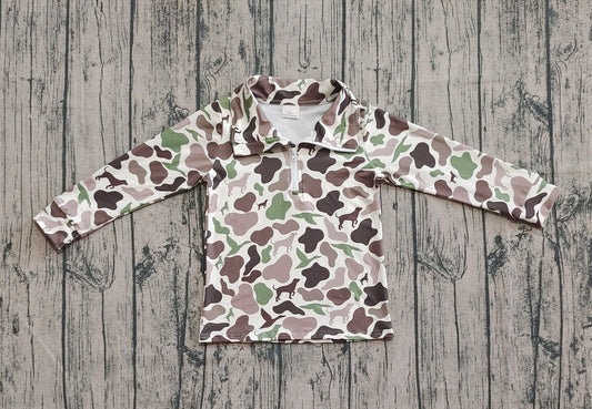 pre order baby girl hunting camo zip pullover