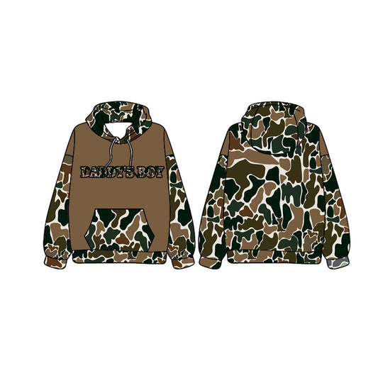 pre order kids clothes daddy's boy camo hoodies