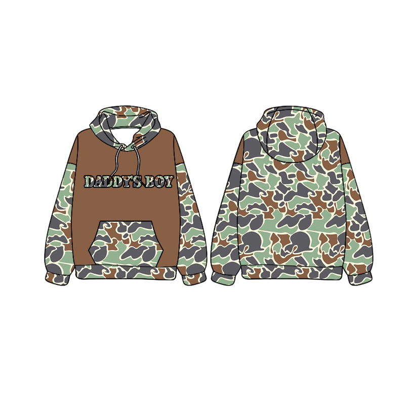 pre order kids clothes daddy's boy camo hoodies