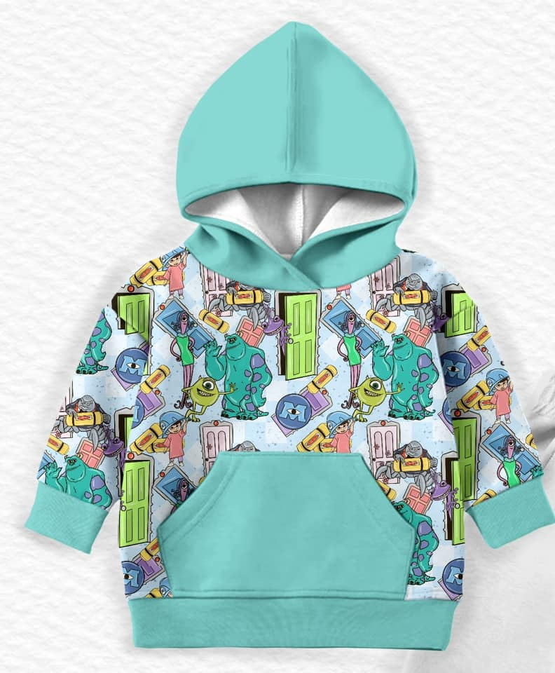 Pre order little boy cartoon monster hoodies