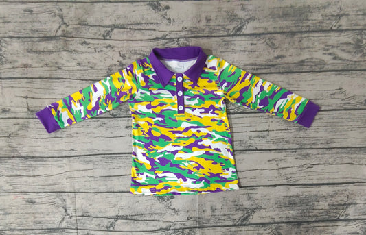 pre order baby boy mardi gras polo shirt