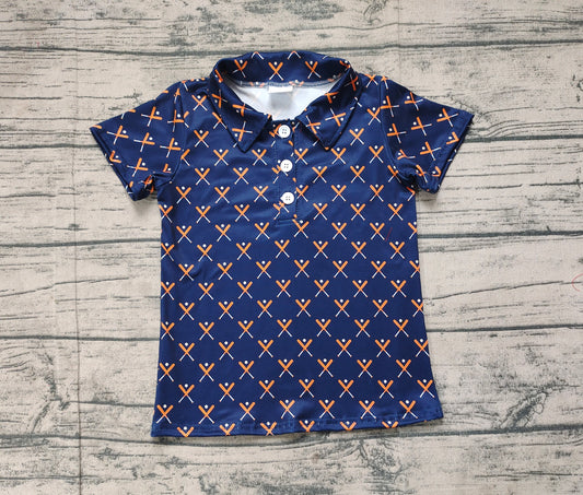 pre order boys baseball button polo tee