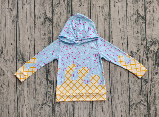 blue sprinkle ice cream hoodies kids clothing