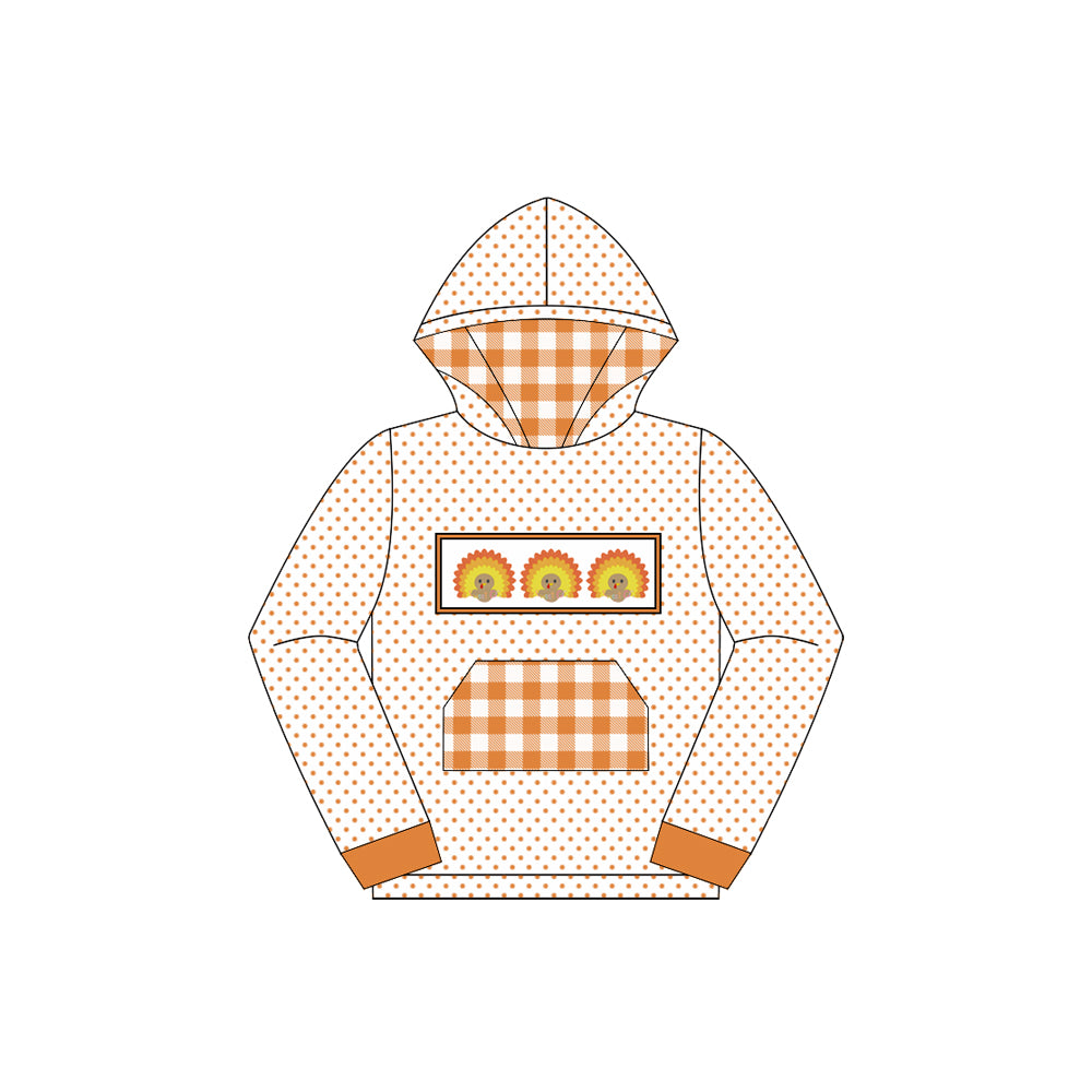 Pre order fall patern kids hoodies with pocket