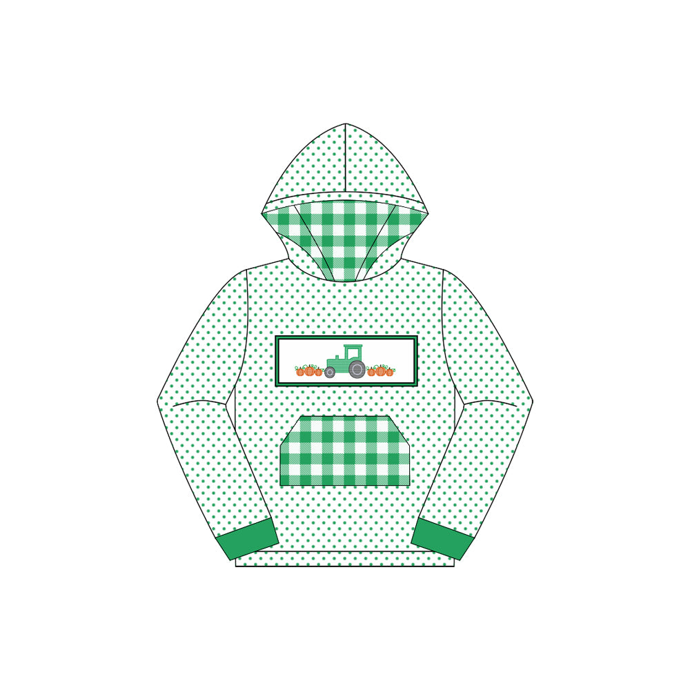 Pre order fall patern kids hoodies with pocket