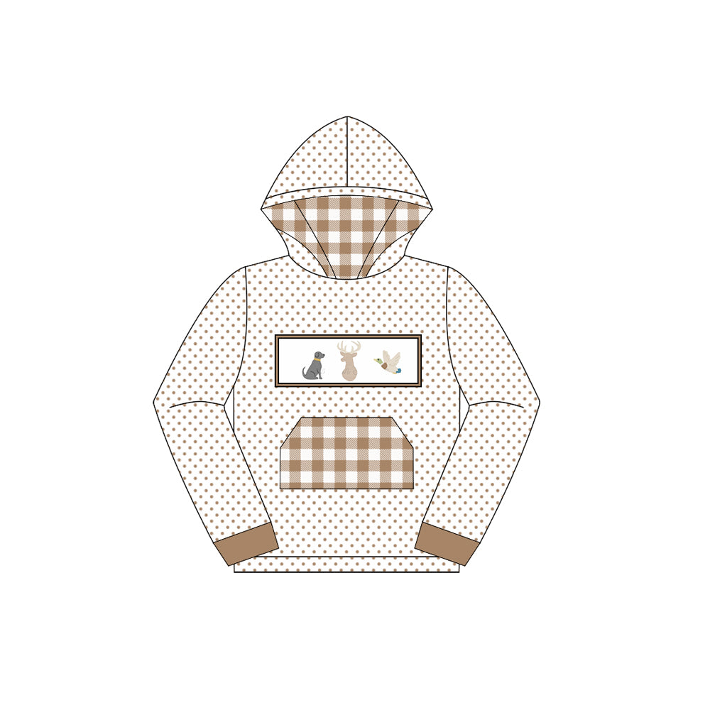 Pre order fall patern kids hoodies with pocket