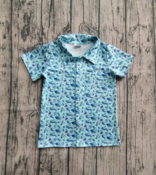 pre order fishing hook boy button down t shirt