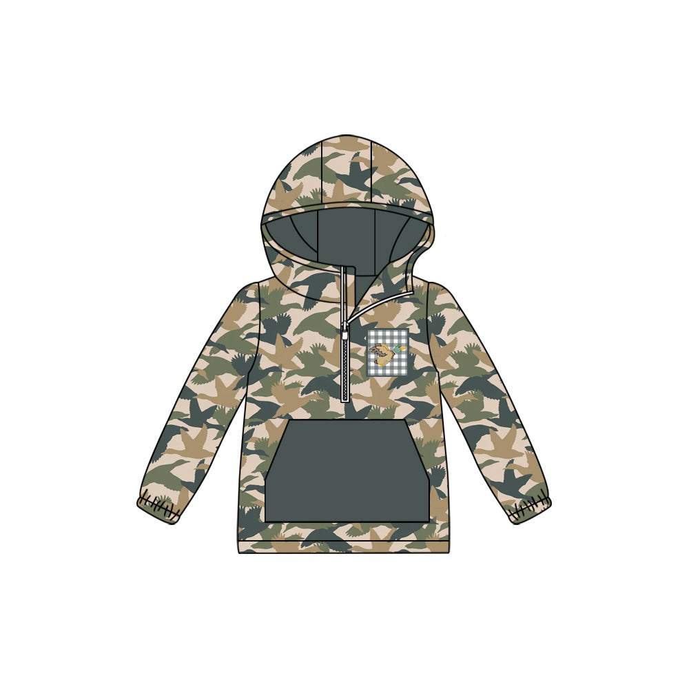 Pre order boy long sleeve camo hoodie