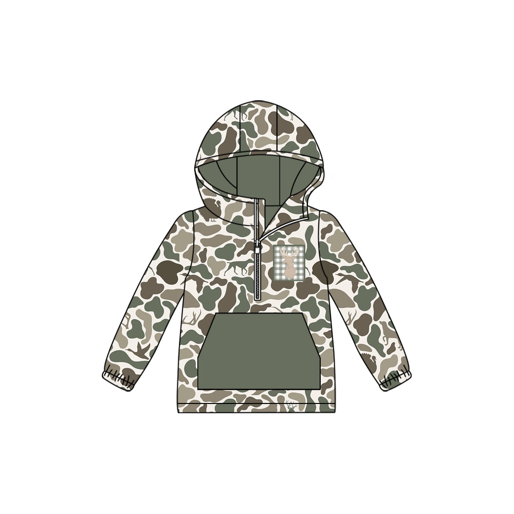 Pre order boy long sleeve camo hoodie