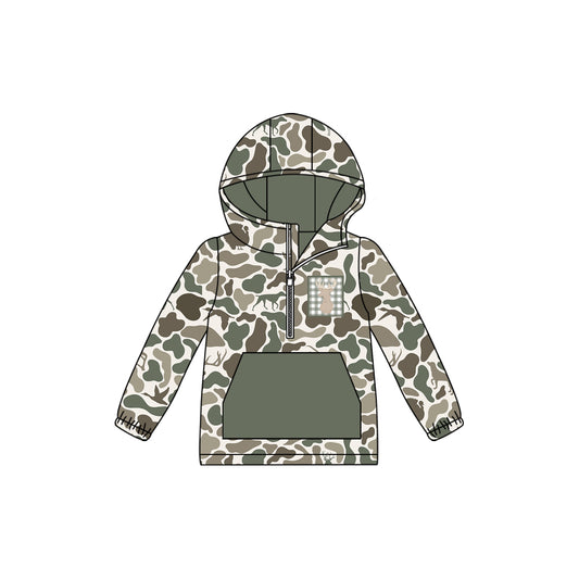 Pre order boy long sleeve camo hoodie