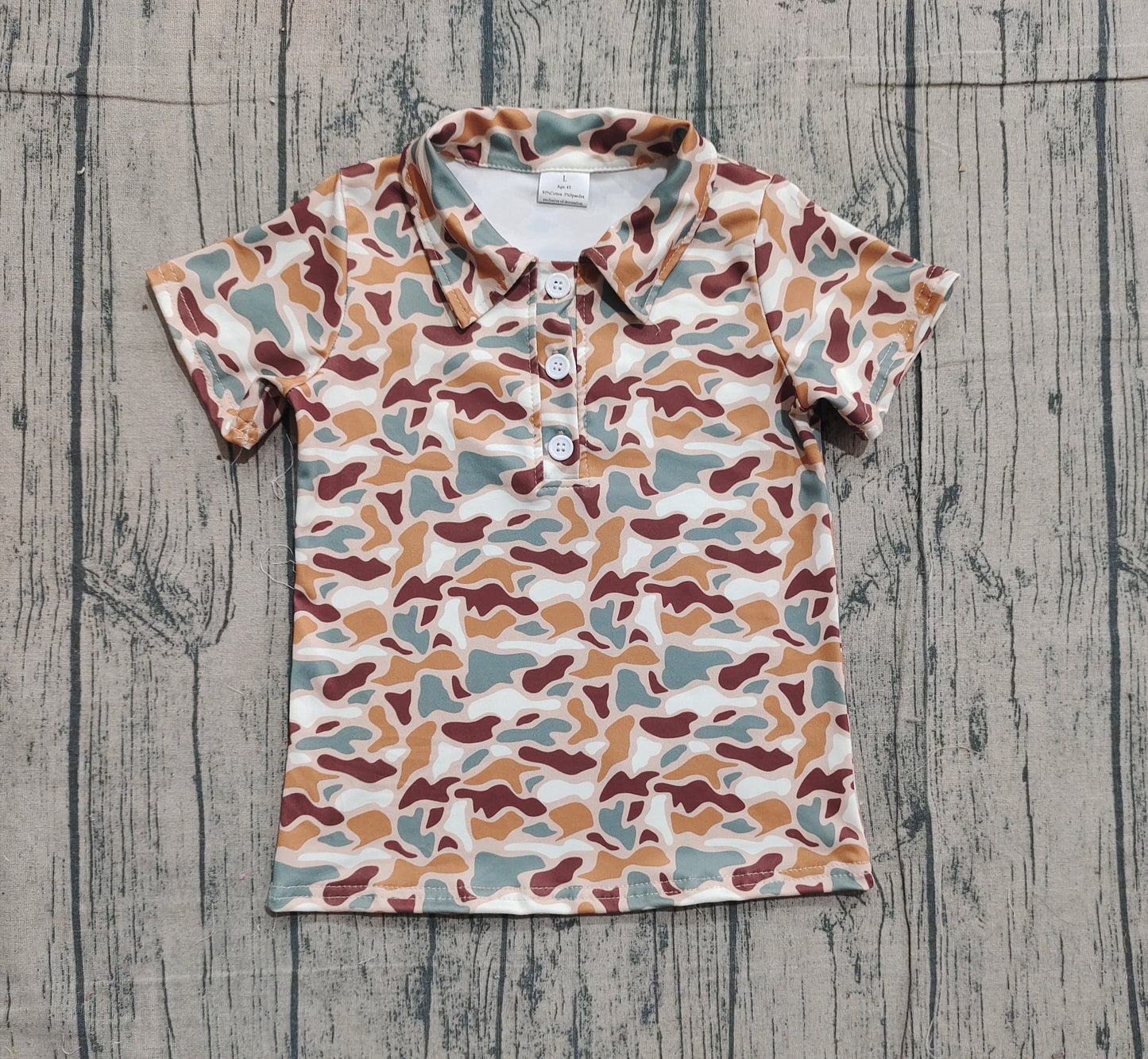 pre order boy camo polo t-shirt