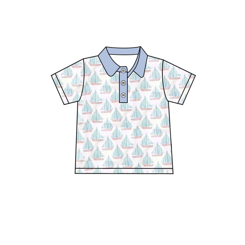 pre order sailboat polo tee