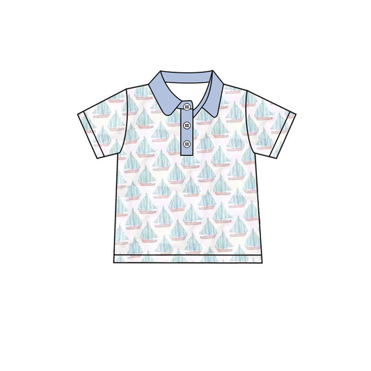 pre order sailboat polo tee