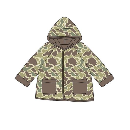 Pre order camo hooded jacket with pocket