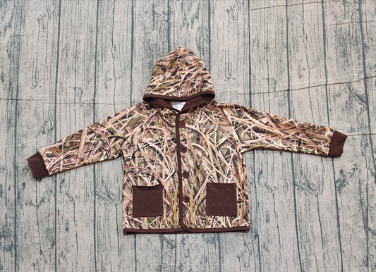 Pre order camo hooded jacket with pocket