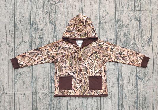 Pre order camo hooded jacket with pocket