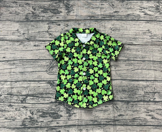 pre order St Patrick clover button t-shirt