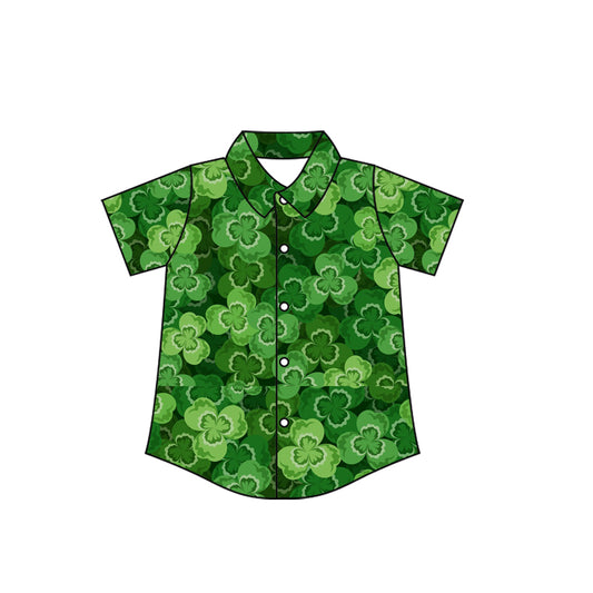 pre order St Patrick clover button t-shirt