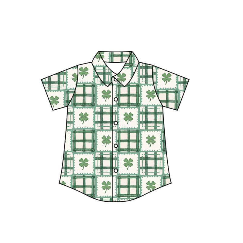 pre order St Patrick clover button t-shirt