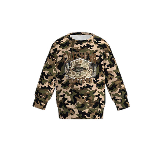 Pre order camo fish pullover