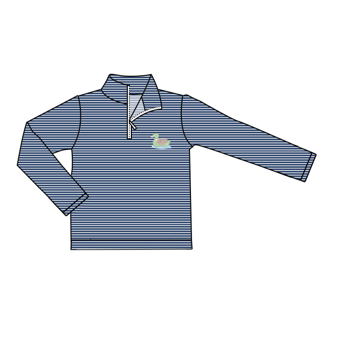 pre order stripes zip pullover