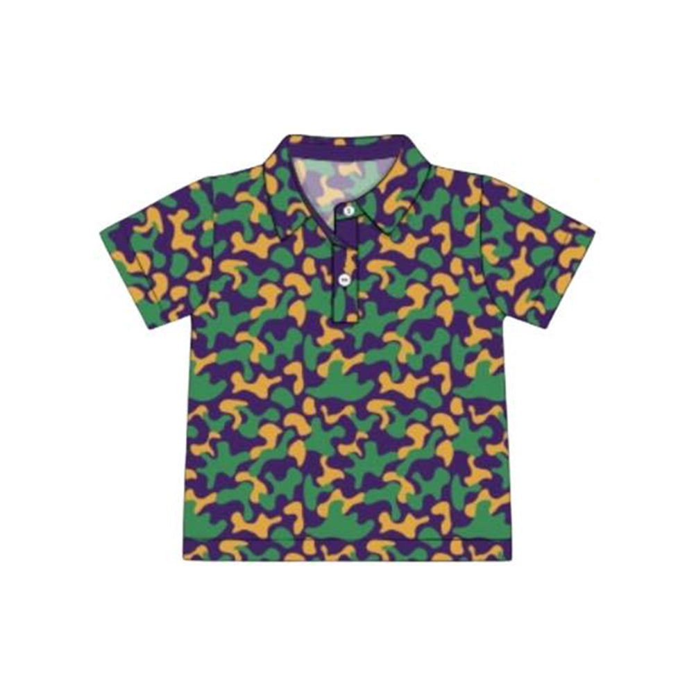 pre order mardi gras camo polo tee