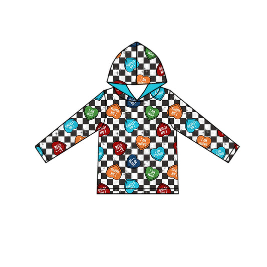 Pre order valentine candy checkered hoodie
