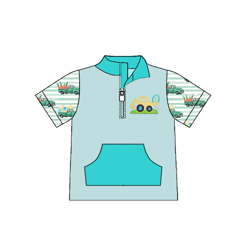 pre order easter egg truck zip tee pocket top