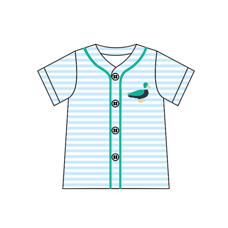 pre order stripes duck button v neck t-shirt